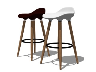 北欧吧椅草图大师模型，吧椅sketchup模型下载