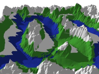 自然地形草图大师模型，地形SKP模型下载