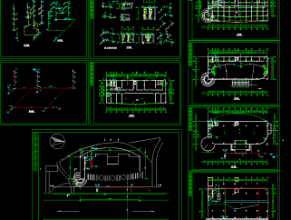 汽展中心建筑施工图，汽车展厅CAD图纸下载