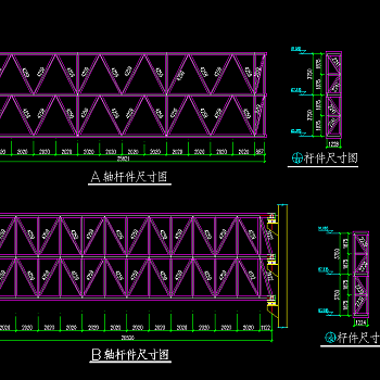 某地区钢结构连廊餐厅建筑结构设计，连廊餐厅CAD施工图下载