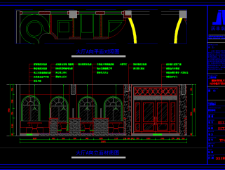 荷塘月色时尚餐厅设计，餐饮CAD施工图纸下载