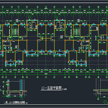 国贸中心一期14号楼CAD施工图，办公空间CAD施工图纸下载