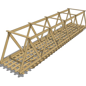 现代桥梁草图大师模型下载，sketchup桥梁su模型分享