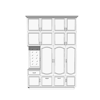 现代简约衣柜草图大师模型，衣柜SKP模型下载