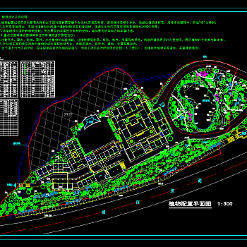 度假村绿化方案平面图CAD景观图，度假村CAD施工图纸下载