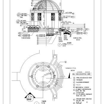 景观亭CAD施工详图免费下载