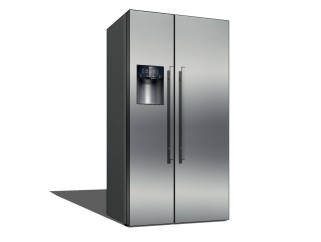 现代冰箱免费su模型，双开门大冰箱sketchup模型下载
