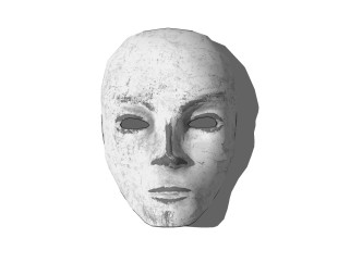  现代面具挂件草图大师模型，面具挂件sketchup模型下载