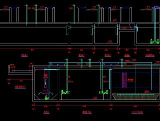 某公司别墅小区生活污水处理CAD建筑施工图，别墅小区生活污水处理图纸设计下载