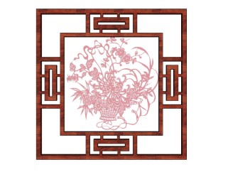 中式窗草图大师模型，窗户sketchup模型下载