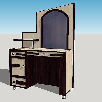 欧式边柜草图大师模型，边柜sketchup模型下载