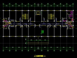 西安建筑科技大学行政总部办公楼CAD施工图，科技大学办公楼建筑设计图下载