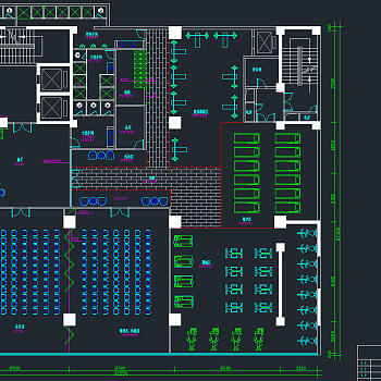 原创健身会所专用cad平面图，健身会所CAD施工图纸下载