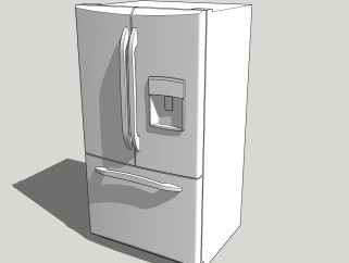 双开门冰箱 SU模型，冰箱 sketchup模型下载