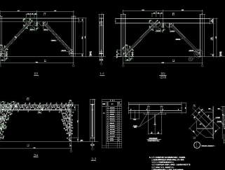 某四层钢框架结构家具城结构设计施工图纸，家具城框架结构设计CAD工程图下载