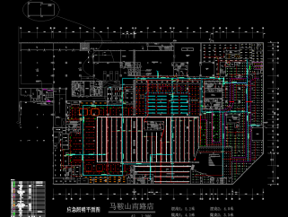 某地2层永辉超市电气设计施工图，弱电CAD设计图纸下载