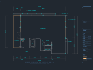 沉稳现代中式风格餐厅室内装修，餐饮CAD施工图纸下载