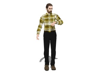 3D人物男人草图大师模型，人物su模型下载