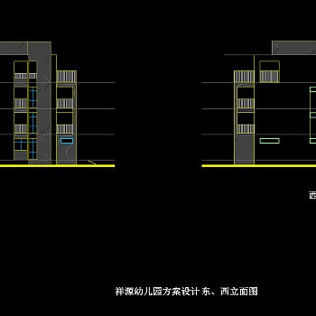 幼儿园建筑施工图，幼儿园CAD施工图纸下载