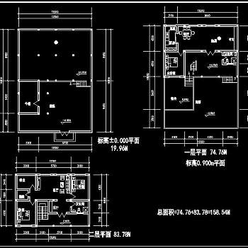 藏式风格宾馆CAD图纸，宾馆CAD施工图下载