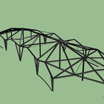 钢结构架子su模型下载、钢结构架子草图大师模型下载