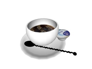 现代咖啡免费sketchup模型，食品草图大师模型下载