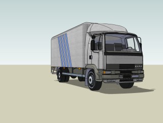 现代卡车货车草图大师模型，卡车sketchup模型
