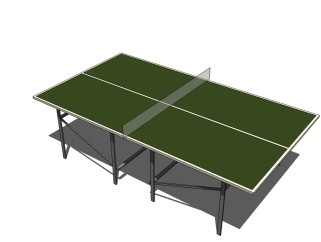 现代兵乓球球桌su模型下载、兵乓球球桌草图大师模型下载