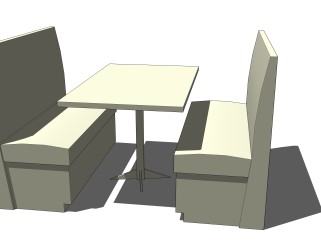 家居餐厅桌椅 ， 西餐厅桌椅 草图大师、su免费模型下载.