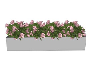 现代花坛SU模型，花坛SKP模型下载