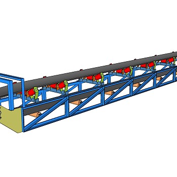 现代皮带运输机草图大师模型，运输机su模型下载