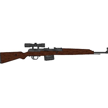 德国Gewehr1943式狙击步枪草图大师模型，步枪SU模型下载