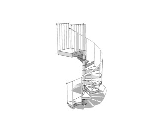现代楼梯草图大师模型，楼梯sketchup模型下载