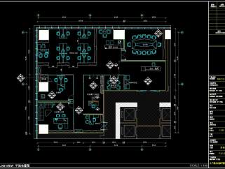 品质办公户型样板间施工图效果图，CAD建筑图纸免费下载