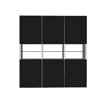 现代简约北欧储物柜草图大师，橱柜模型sketchup下载