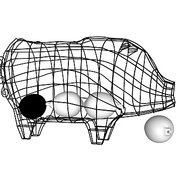 工业风铁艺猪摆件草图大师模型,现代装饰品su模型下载