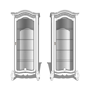 欧式储物柜草图大师模型，储物柜SKP模型下载