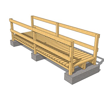 现代桥梁草图大师模型下载，sketchup桥梁su模型分享