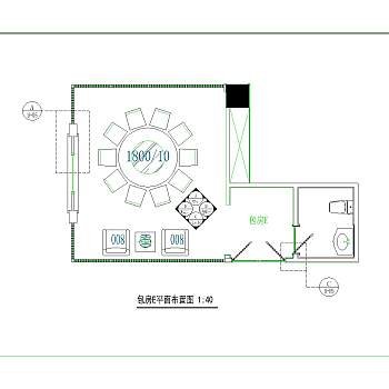 四星级饭店中餐厅CAD施工图含效果下载