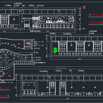 优雅型咖啡厅CAD图纸，咖啡厅CAD建筑图纸下载