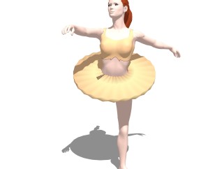 跳舞女演员草图大师模型，女演员su模型下载
