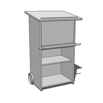  极简储物柜草图模型，储物柜草图模型sketchup下载