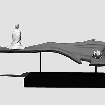  现代雕塑摆件草图大师模型，雕塑摆件sketchup模型下载