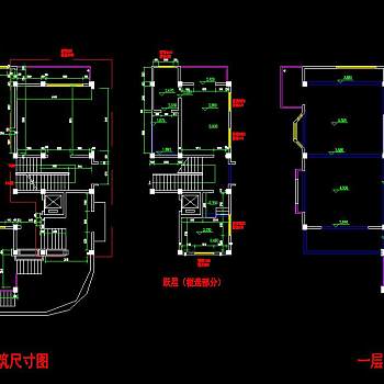 原创四层别墅欧式装修全套施工图集，别墅装修建筑方案设计下载