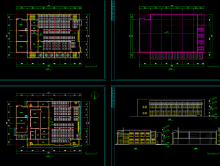 食堂建筑施工图，食堂CAD建筑图纸下载