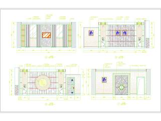 中式餐包CAD建筑设计立面图下载