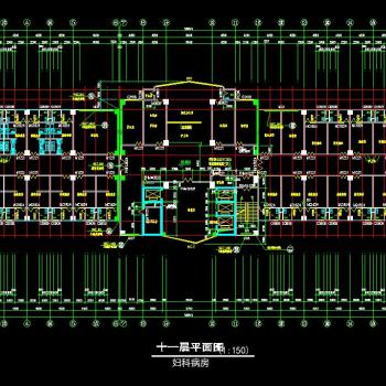 某医院住院楼建筑施工图纸，医院住院楼设计图纸下载