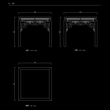 桌子全套详细的CAD图库，桌子CAD施工图下载