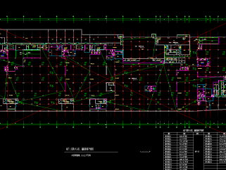 商业办公综合楼暖通设计施工图，暖通CAD工程图下载