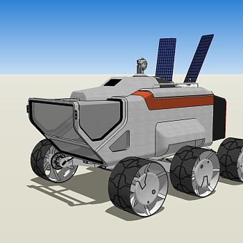 现代火星登陆车草图大师模型，登陆车sketchup模型